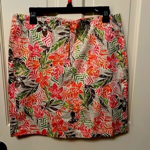 NWT JJill Tropical a-line skirt witj pockets